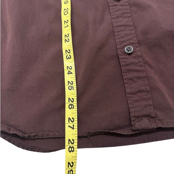 AllSaints Slim Fit Long Sleeve Button Up Brown Ramskull Shirt Brown, size XS - Picture 7 of 9
